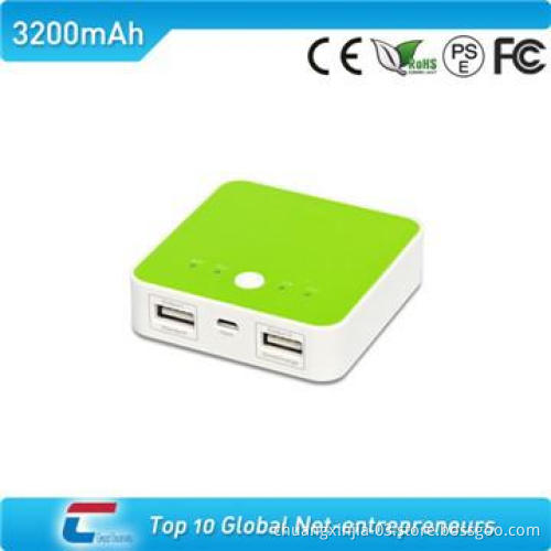 3600mAh external backup charger with double USB outputs